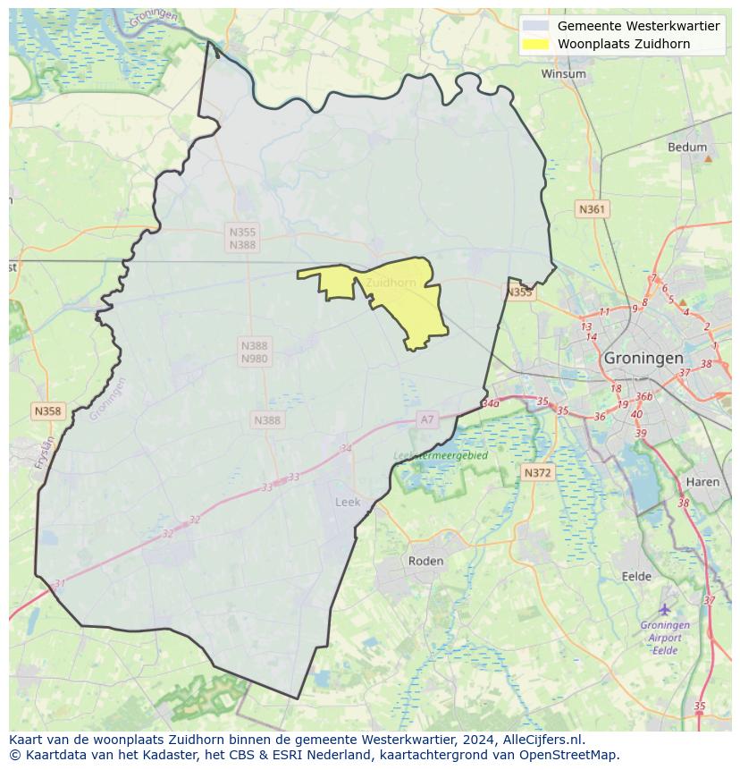 Kaart van de woonplaats Zuidhorn. Op deze pagina vind je veel informatie over inwoners (zoals de verdeling naar leeftijdsgroepen, gezinssamenstelling, geslacht, autochtoon of Nederlands met een migratieachtergrond,...), woningen (aantallen, types, prijs ontwikkeling, gebruik, type eigendom,...) en méér op basis van open data van het centraal bureau voor de statistiek, het kadaster en diverse andere bronnen!