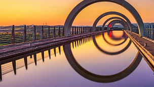 Circular rings around river