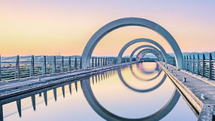 Falkirk wheel sunset