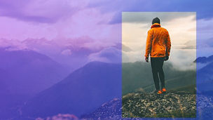 Man standing on mountain