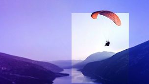 Paragliding in mountains