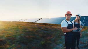 Two Engineers standing at site