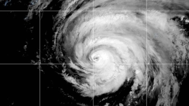 Hurricane Kirk is seen in the Atlantic Ocean in a satellite image captured at 8:50 a.m. EDT, Oct. 4, 2024. 