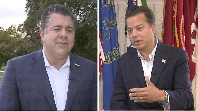 Nick LaLota on the left, John Avlon on the right 