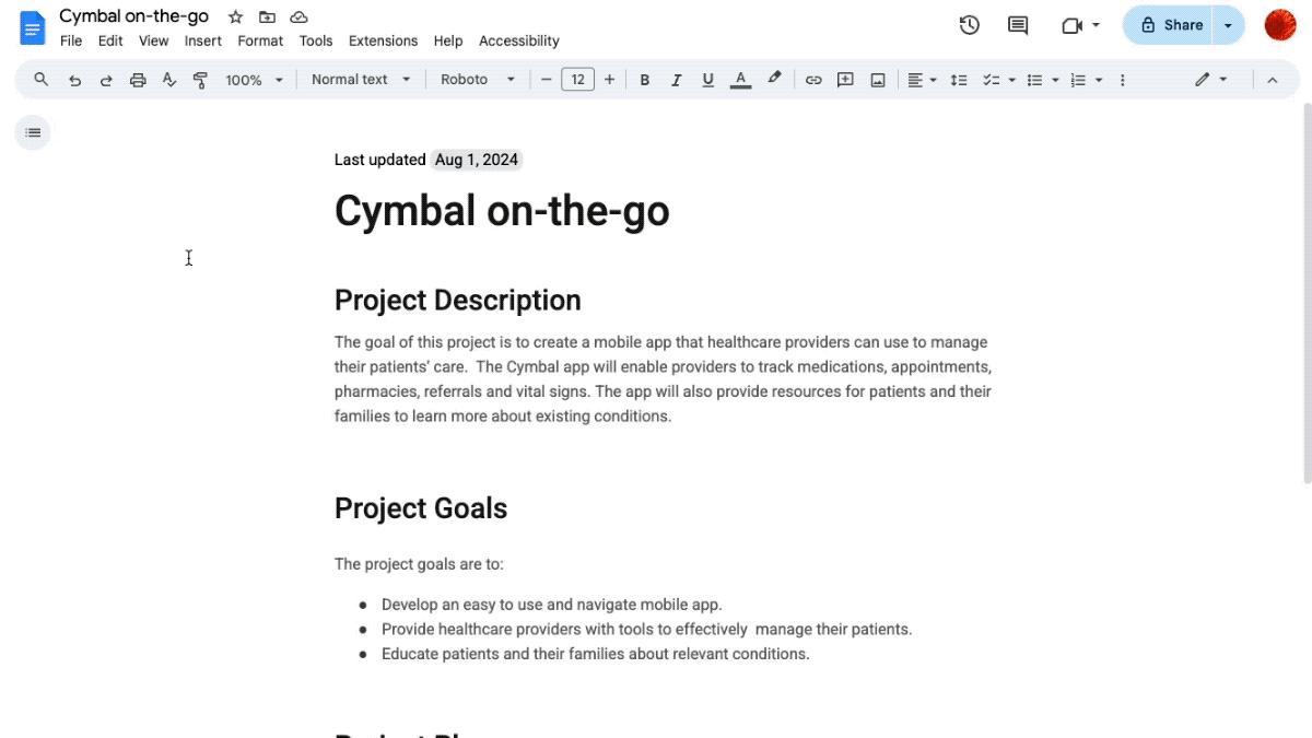 Adding a cover image to your Google Doc