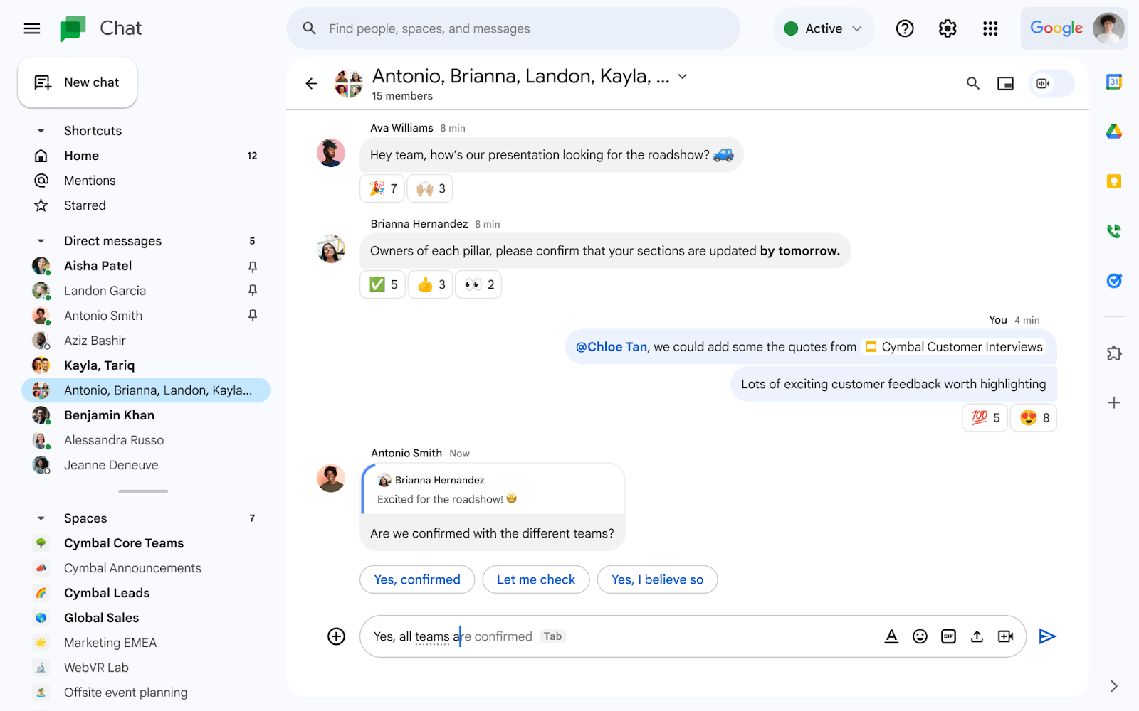 Diferencia los mensajes fácilmente con modernizaciones adicionales en Google Chat