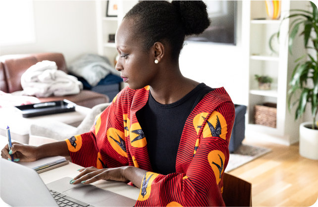 woman working