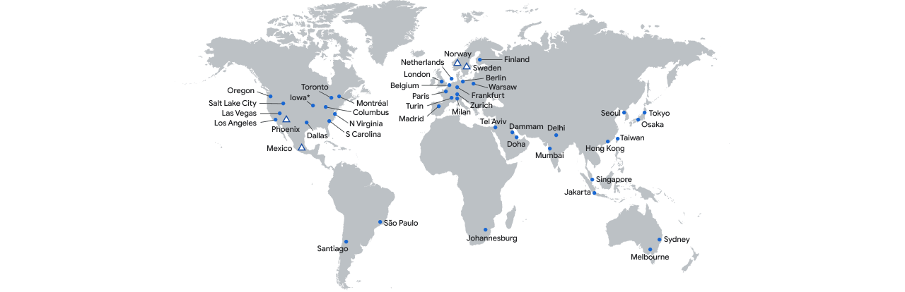 Regions map