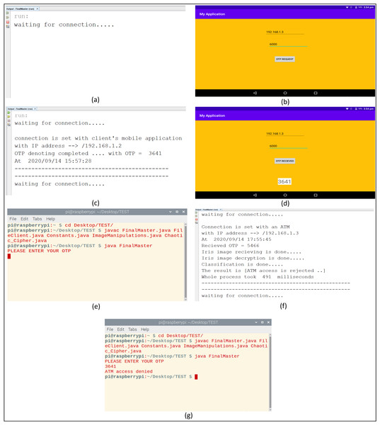 The experimental connection action sequence of the proposed system.