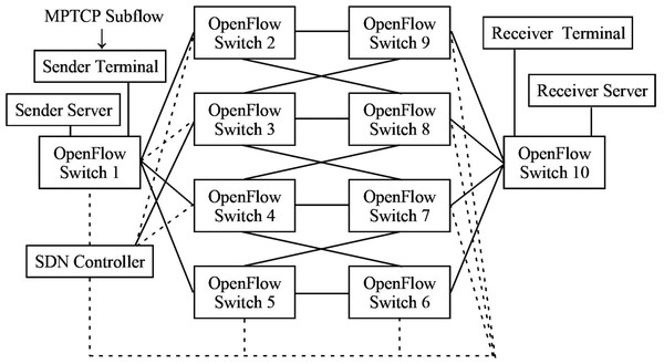 Diagrammatic representation of the experimental network topology.