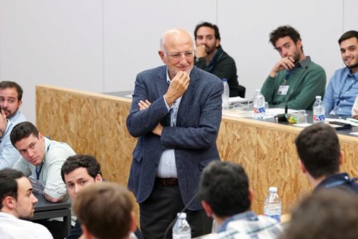 El presidente de Mercadona, Juan Roig, durante un encuentro con emprendedores.