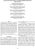 Cover page: What Gaze Data Reveal About Coordinating Multiple Mathematical Representations