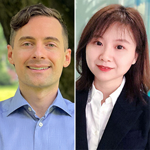 Ryan Flynn, M.D., Ph.D., left, and Yue Lu, Ph.D., right