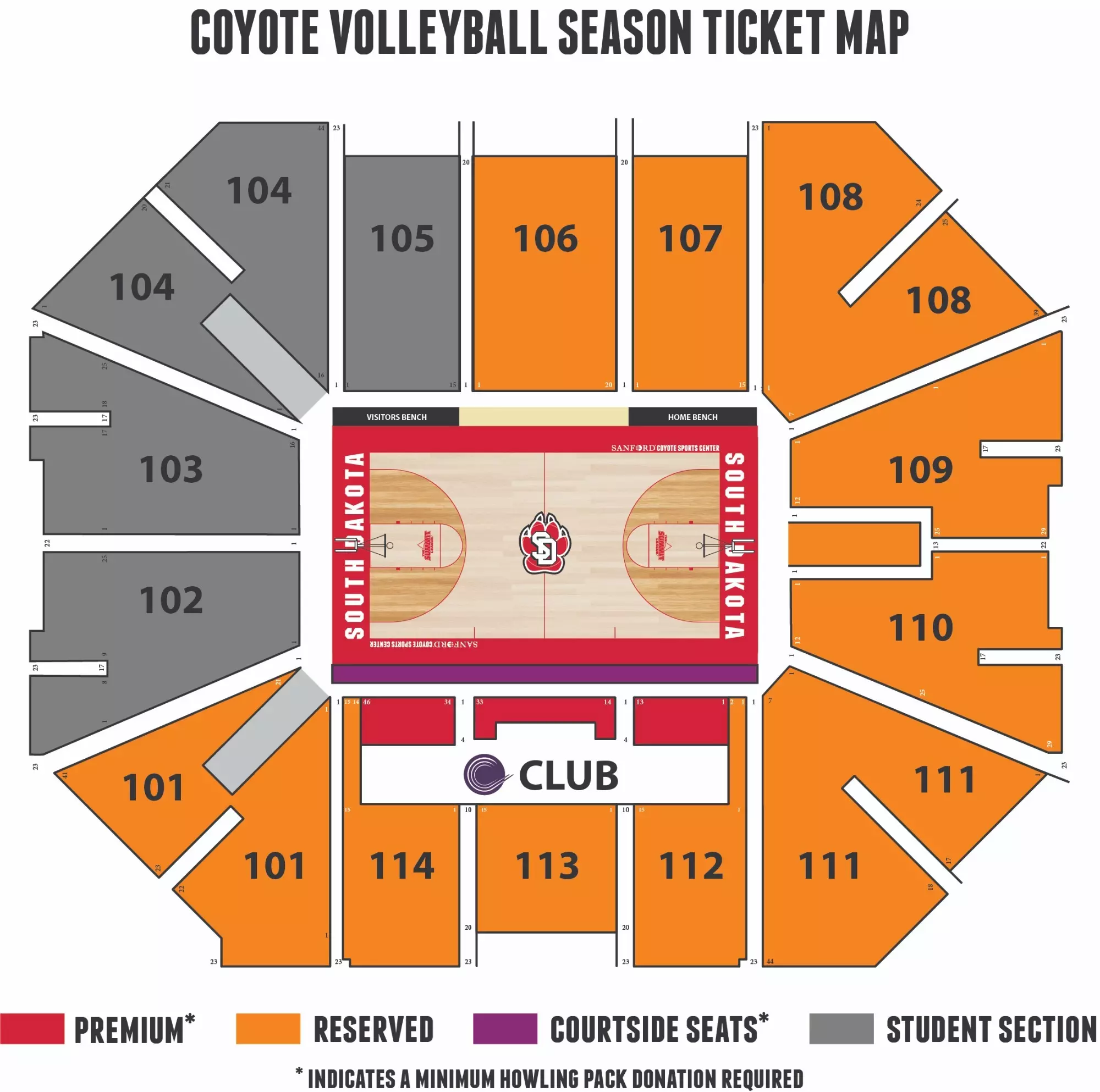 Volleyball Ticket Map