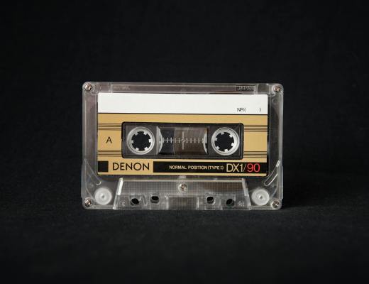 close up photo of cassette tape