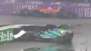 Así han sido los accidentes de Carlos Sainz y Fernando Alonso.