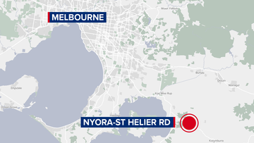 Map of South Gippsland highway crash