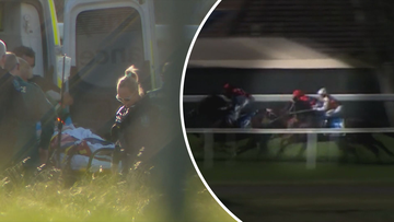 Jockey seriously hurt in fall