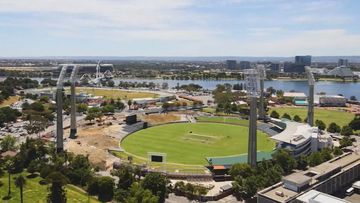 Construction work at the WACA ground.