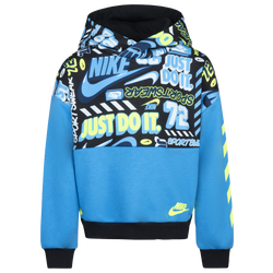 Boys' Preschool - Nike NSW AOP Fleece Hoodie - Blue/Black