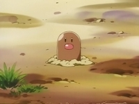 Diglett en la superficie.