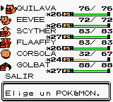 Un equipo en Pokémon Oro y Plata.