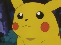 Pikachu observando la actividad de los Diglett y Dugtrio.