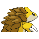 Imagen posterior de Sandslash macho o hembra en la cuarta generación