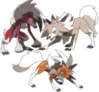 Ilustración de Lycanroc