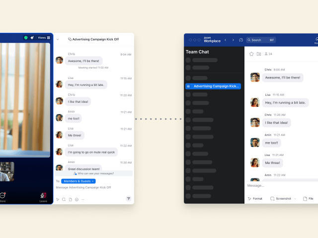 Continue chatting after a Meeting in Team Chat