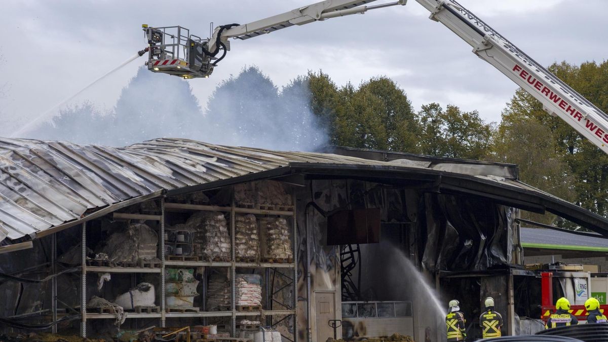 Gewerbebrand in Hünxe-Drevenack