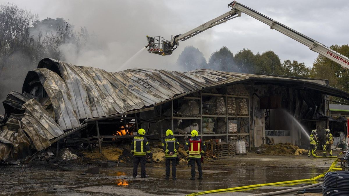 Gewerbebrand in Hünxe-Drevenack