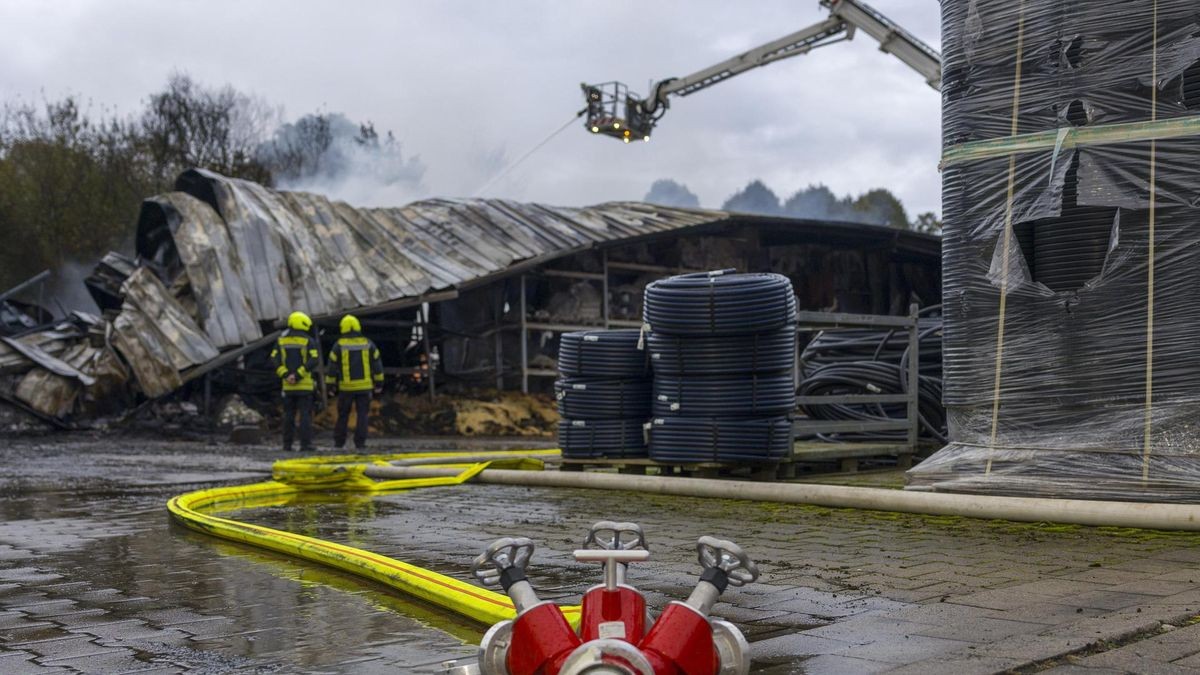 Gewerbebrand in Hünxe-Drevenack