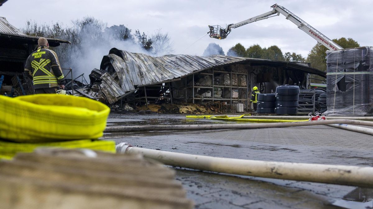 Gewerbebrand in Hünxe-Drevenack