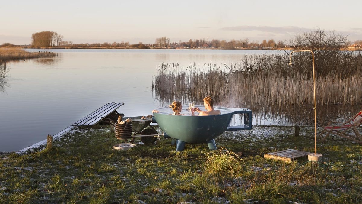 Schöne Auszeit im Hot Tub.