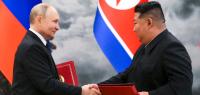 „Wir arbeiten mit unseren nordkoreanischen Freunden zusammen“: Wladimir Putin (l.) mit Kim-Jong-un