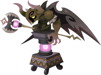 The Earth Gargoyle (アーススタチュー, Āsu Sutachū?, lit. "Earth Statue") Heartless from Episode 5.