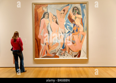 Les Demoiselles d Avignon, die jungen Damen von Avignon, 1907, von Pablo Picasso, MOMA, Museum of Modern Art in New York City Stockfoto