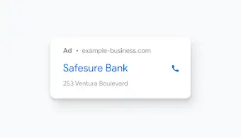 A Search ad for a bank.