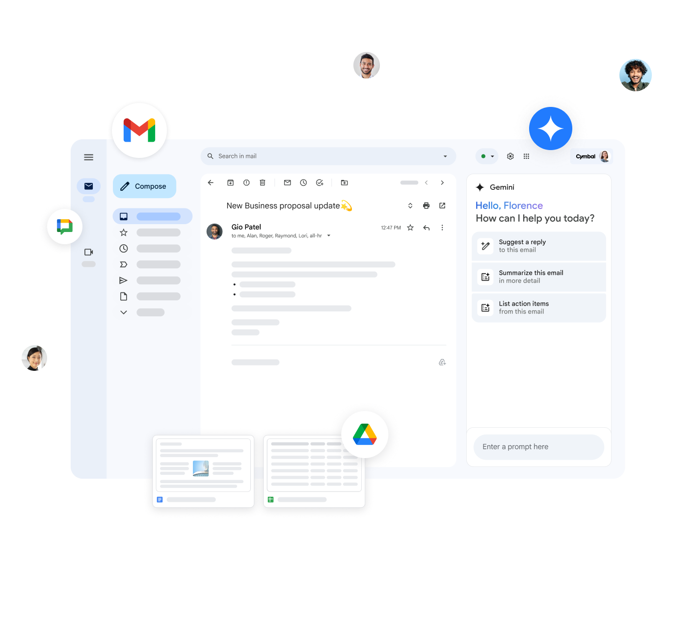 Gemini in Gmail unterstützt Nutzerinnen und Nutzer mit Formulierungsvorschlägen für Rückantworten, Zusammenfassungen von E‑Mails und der Auflistung von Aufgaben.