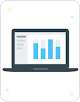 Computer screen displaying graphed data