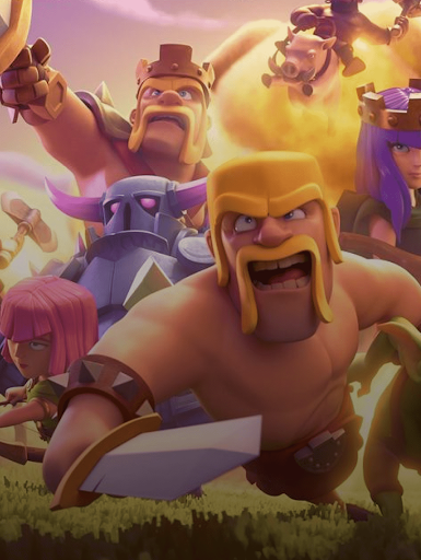 Uma imagem de personagens do jogo Clash of Clans.