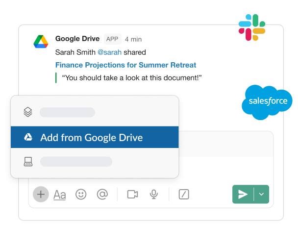 Eine Datei aus Google Drive in eine Drittanbieter-App wie Salesforce importieren
