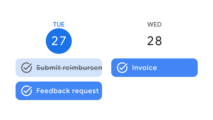 Mark tasks as complete on Google Calendar