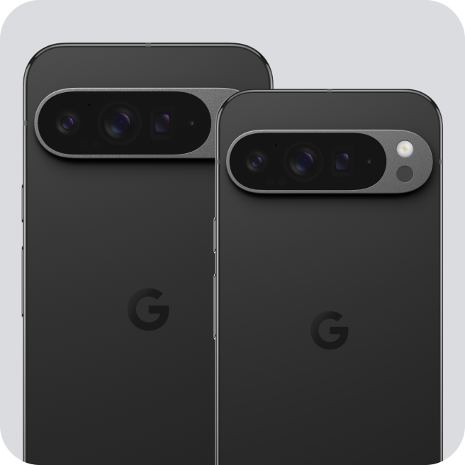 Google Pixel 9 Pro and Pixel 9 Pro XL phones.