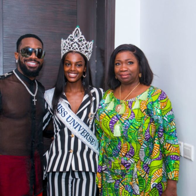 Dabiri-Erewa hosts Chidimma Adetshina and D'banj