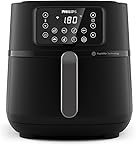 Philips Airfryer 5000 Connected Series – 16 Arten der Zubereitung, 7,2 l Fassungsvermögen, Rapid Air Technologie für gesunde Mahlzeiten, energiesparend, leicht zu reinigen (HD9285/90)