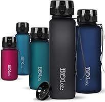 720°DGREE Trinkflasche “uberBottle“ +Sieb - 350ml, 500ml, 650ml, 1000ml, 1,5l, 2l - BPA-Frei - Wasserflasche für Sport,...