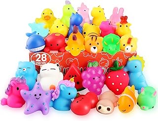 nobasco Squishies, 28 Pack Mochi Squishy Toys - Kawaii Cat Squishys Slow Rising Animals - Party Favors, Goodie Bag, Birthd...