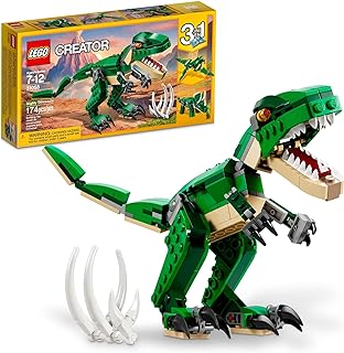 LEGO Creator 3 in 1 Mighty Dinosaur Toy, Transforms from T. rex to Triceratops to Pterodactyl Dinosaur Figures, Great Gift...